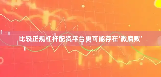 比较正规杠杆配资平台更可能存在‘微腐败’